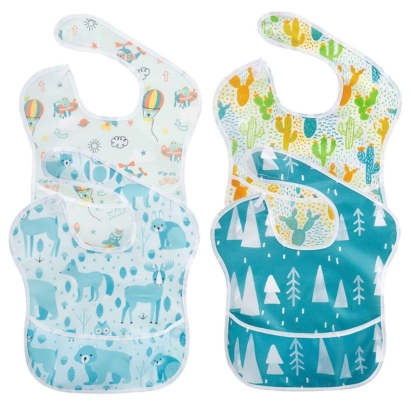 4Pcs Baby Waterproof Feeding Stuff Bibs-Children Cloth Shop