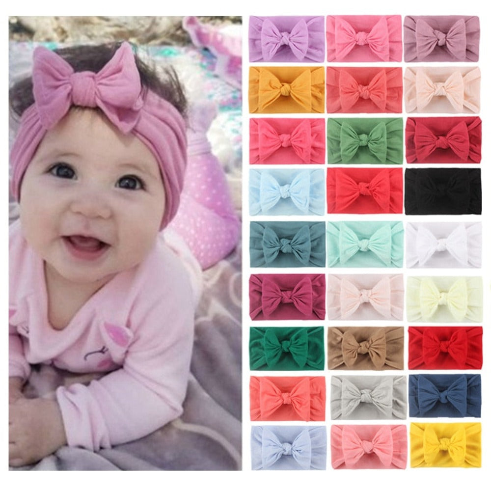 27 Piece Of Solid Color Bow Headband For Girls-Children Cloth Shop