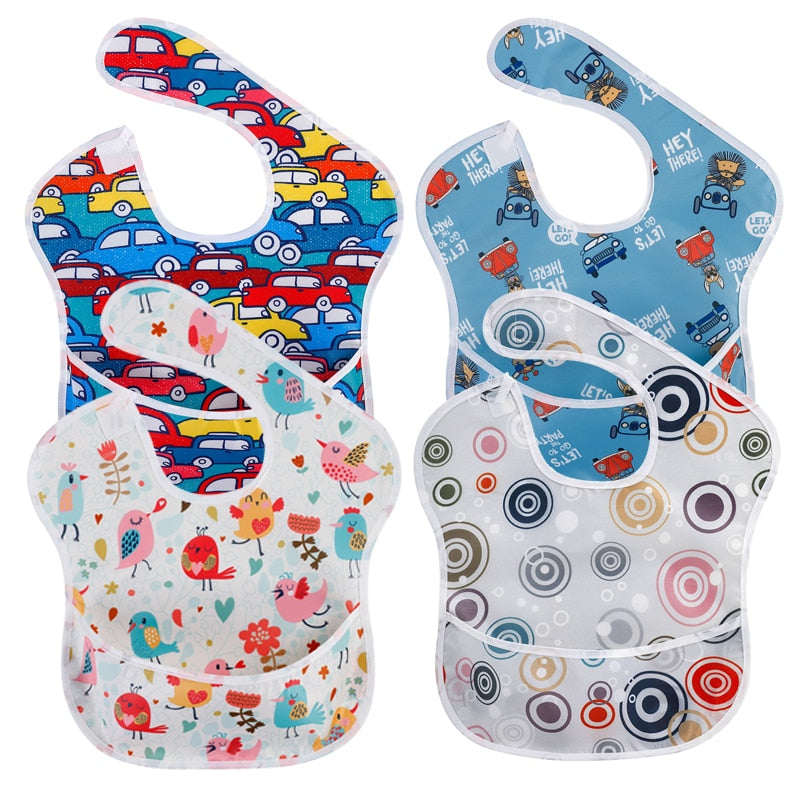 4Pcs Baby Waterproof Feeding Stuff Bibs-Children Cloth Shop
