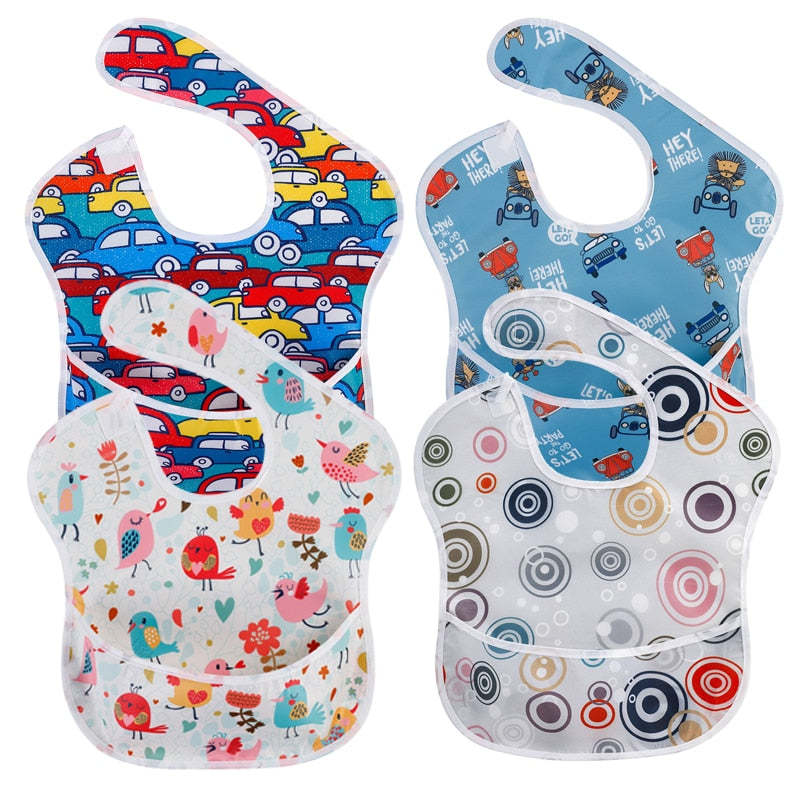 4Pcs Baby Waterproof Feeding Stuff Bibs-Children Cloth Shop