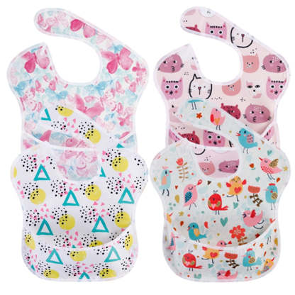 4Pcs Baby Waterproof Feeding Stuff Bibs-Children Cloth Shop