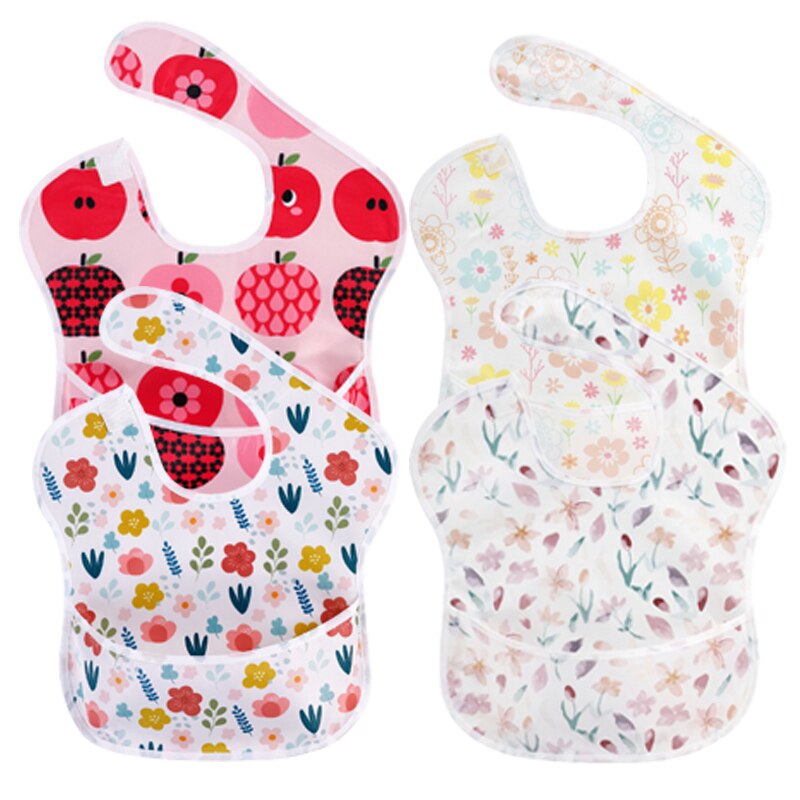 4Pcs Baby Waterproof Feeding Stuff Bibs-Children Cloth Shop