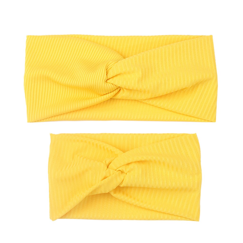 12Pcs Mom & Girl Baby Matching Solid Headband Set-Children Cloth Shop