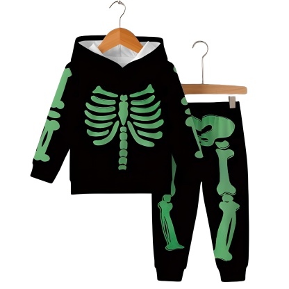 Halloween Series Hooded Sweatshirt Set For Baby