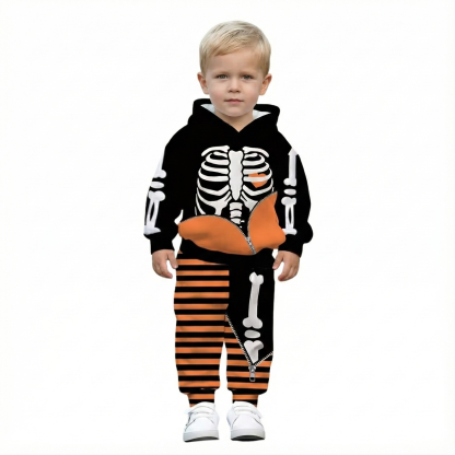 Halloween Series Hooded Sweatshirt Sets For Baby Boys