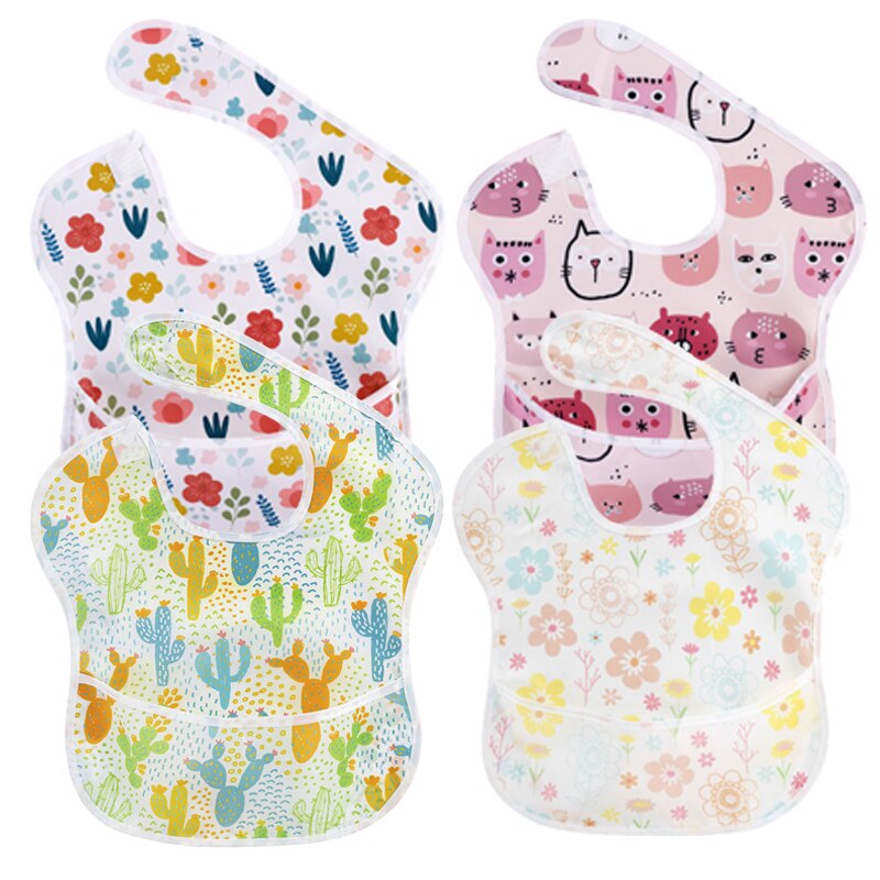 4Pcs Baby Waterproof Feeding Stuff Bibs-Children Cloth Shop
