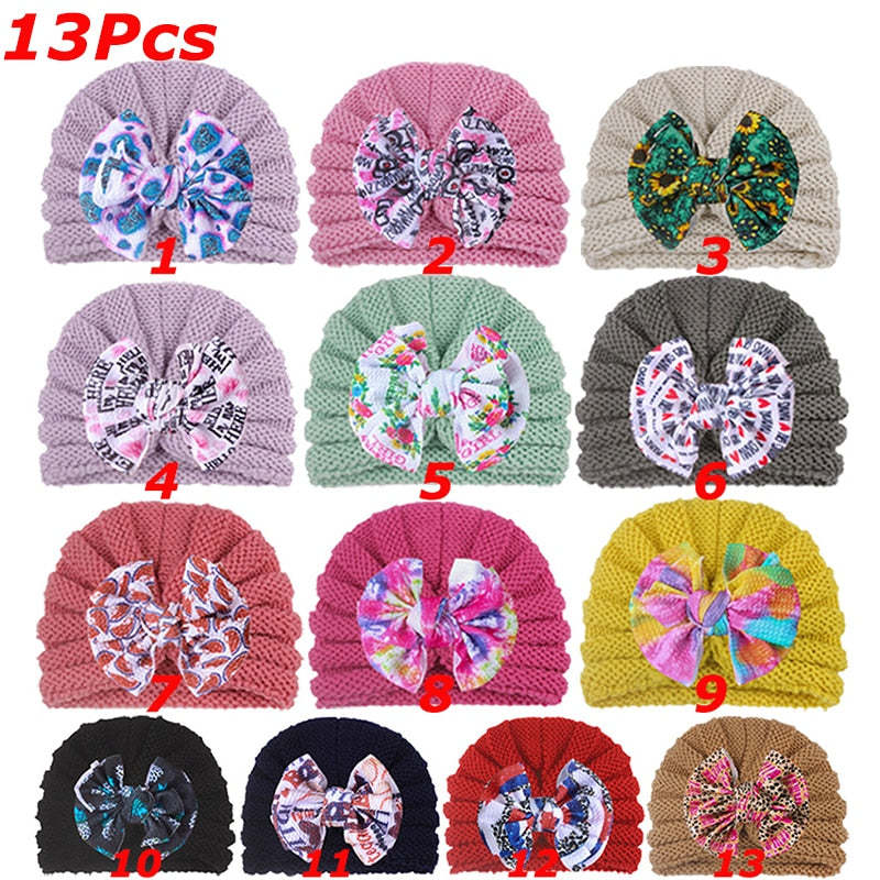 Big Bow Baby Girl Knitted Headband-Children Cloth Shop