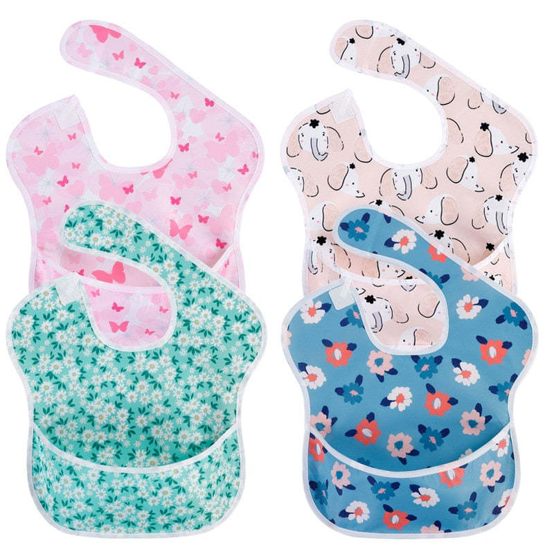 4Pcs Baby Waterproof Feeding Stuff Bibs-Children Cloth Shop