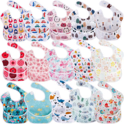 4Pcs Baby Waterproof Feeding Stuff Bibs-Children Cloth Shop