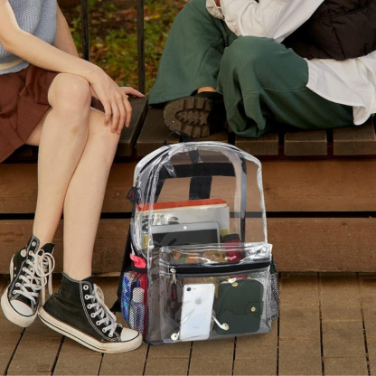 Heavy Duty With Padded Straps Clear Backpack