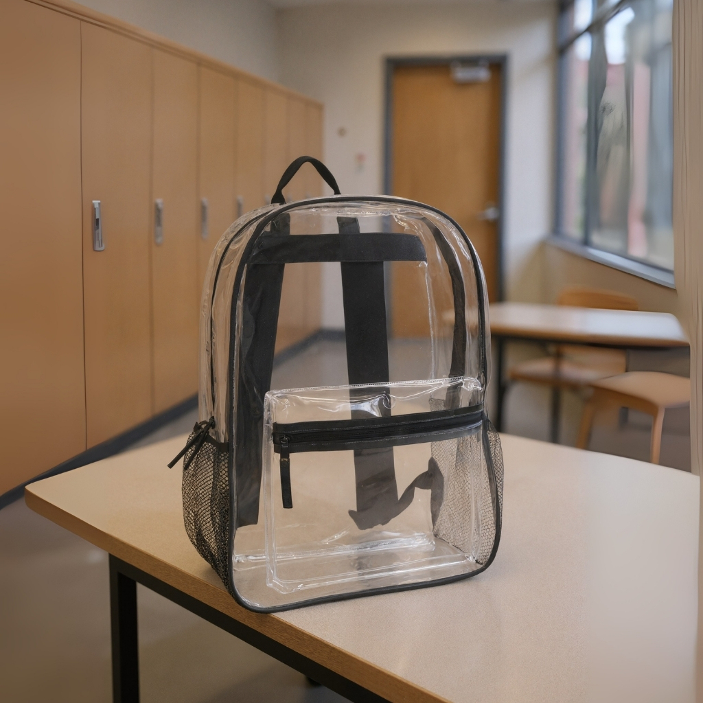 Heavy Duty With Padded Straps Clear Backpack
