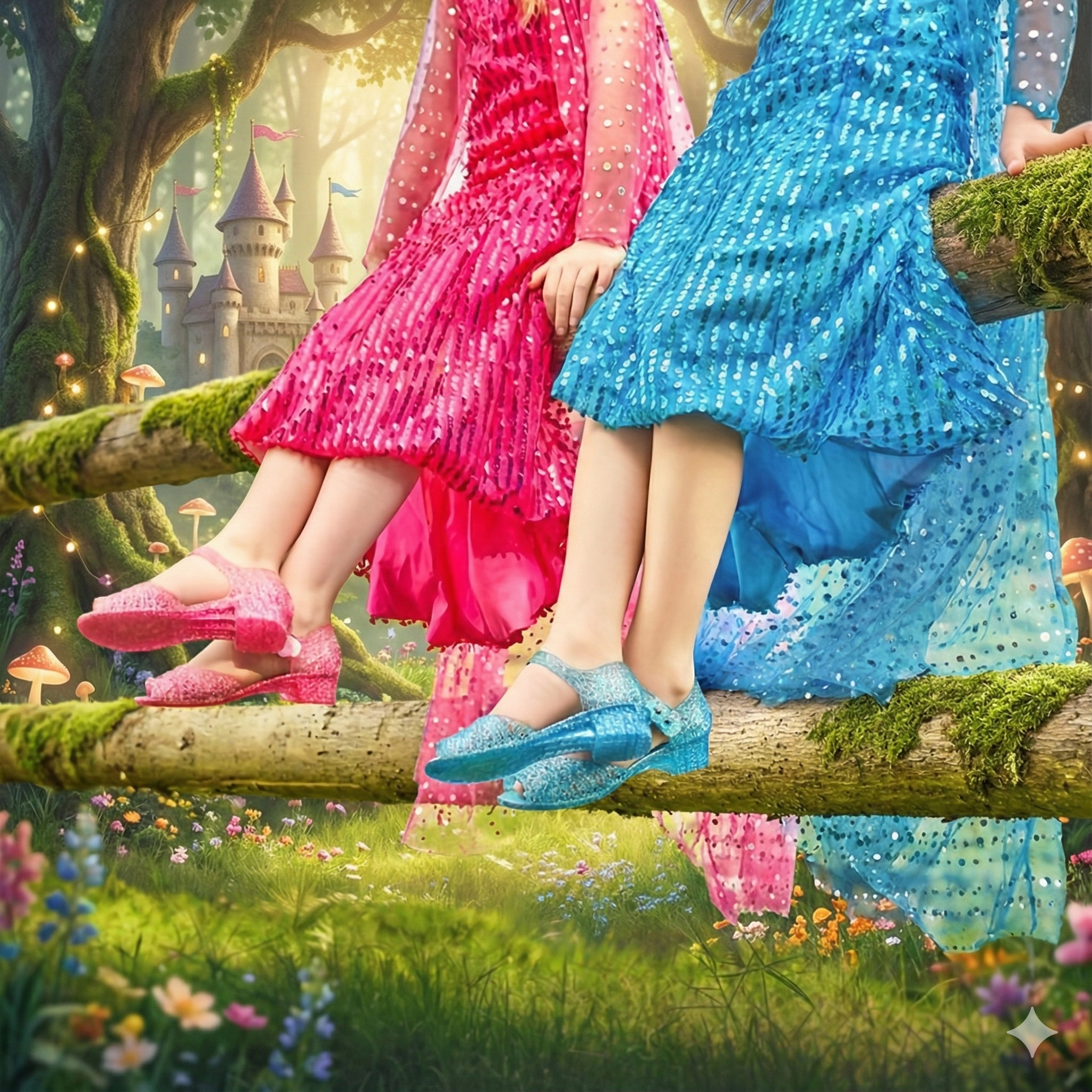 High Heels Sandal With Hook And Loop Closure For Girls