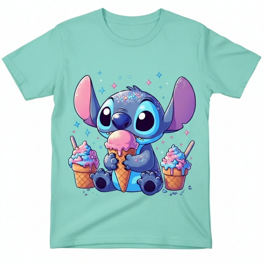 Ice Cream Cartoon Print Casual Top