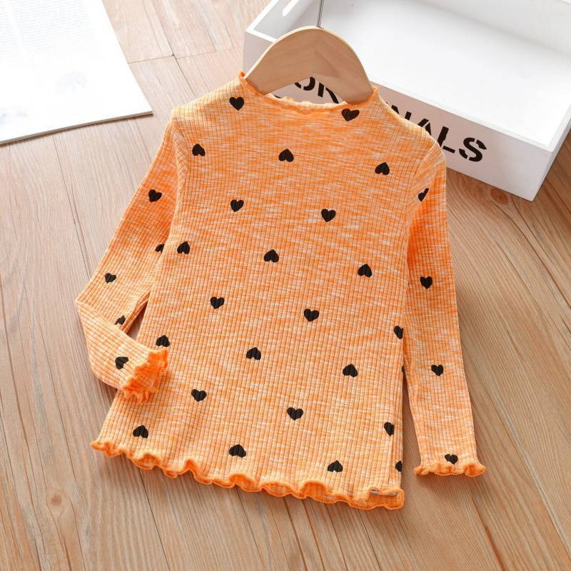 Heart Pattern Girls Long Sleeve Shirt-Children Cloth Shop