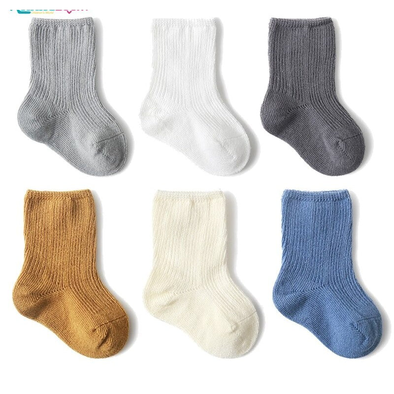 6 Pairs Of Anti-Slip Cotton Kids Socks-Children Cloth Shop