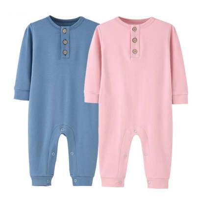 2 Pcs Baby Fall Clothes Solid Color Romper-Children Cloth Shop