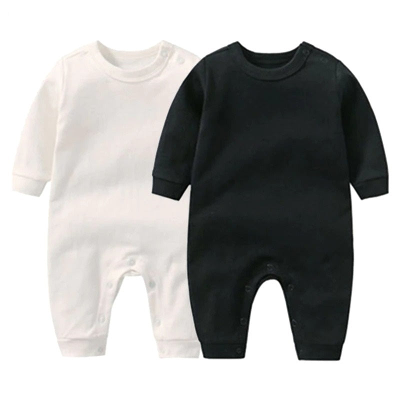 2 Pcs Baby Fall Clothes Solid Color Romper-Children Cloth Shop