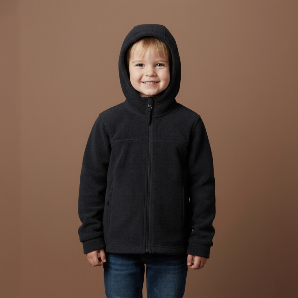Kids Warm Fleece Hooded Jacket