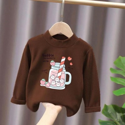 Winter Half-high T-Shirt For Girls-Children Cloth Shop