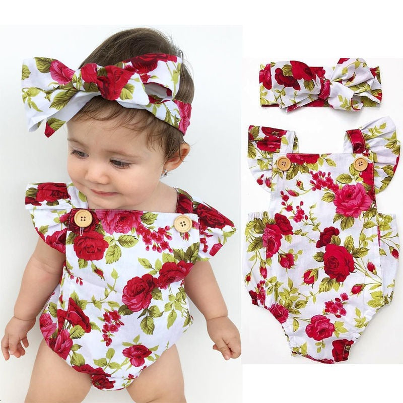 Cute Baby Girls 2 Piece Romper-Children Cloth Shop