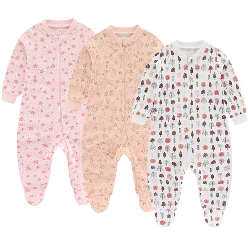 3 Pcs Newborn Baby Cotton Romper Set-Children Cloth Shop