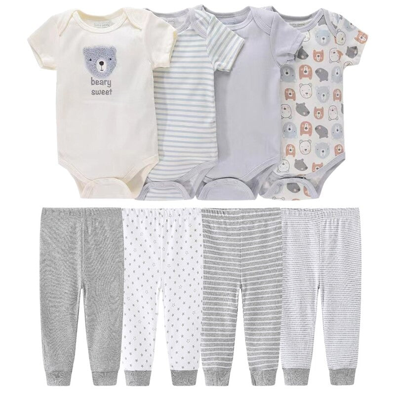 Pure Cotton Casual Stripes Toddler Outfit Set-Children Cloth Shop