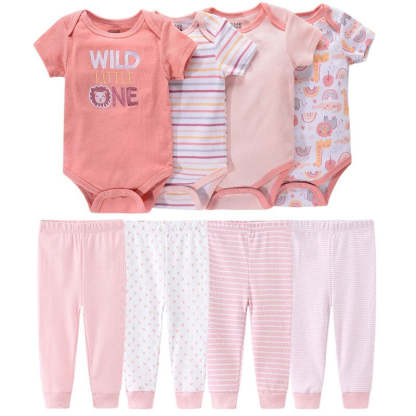 Pure Cotton Casual Stripes Toddler Outfit Set-Children Cloth Shop