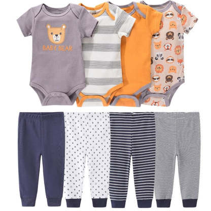 Pure Cotton Casual Stripes Toddler Outfit Set-Children Cloth Shop