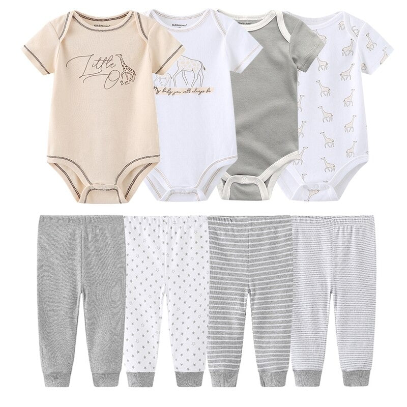 Pure Cotton Casual Stripes Toddler Outfit Set-Children Cloth Shop