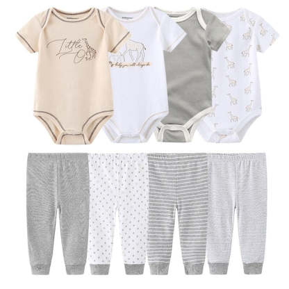 Pure Cotton Casual Stripes Toddler Outfit Set-Children Cloth Shop