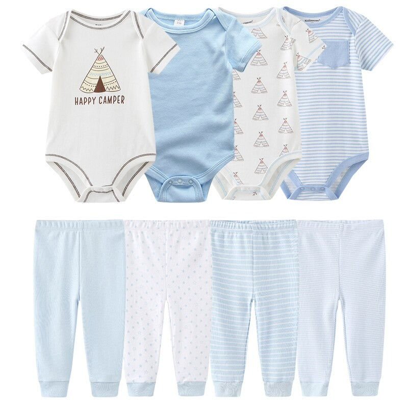 Pure Cotton Casual Stripes Toddler Outfit Set-Children Cloth Shop