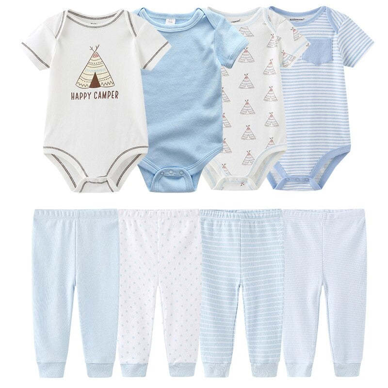 Pure Cotton Casual Stripes Toddler Outfit Set-Children Cloth Shop