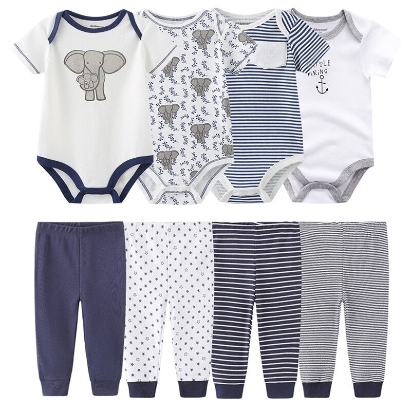 Casual Stripes Pure Cotton Toddler Outfit Set-Children Cloth Shop