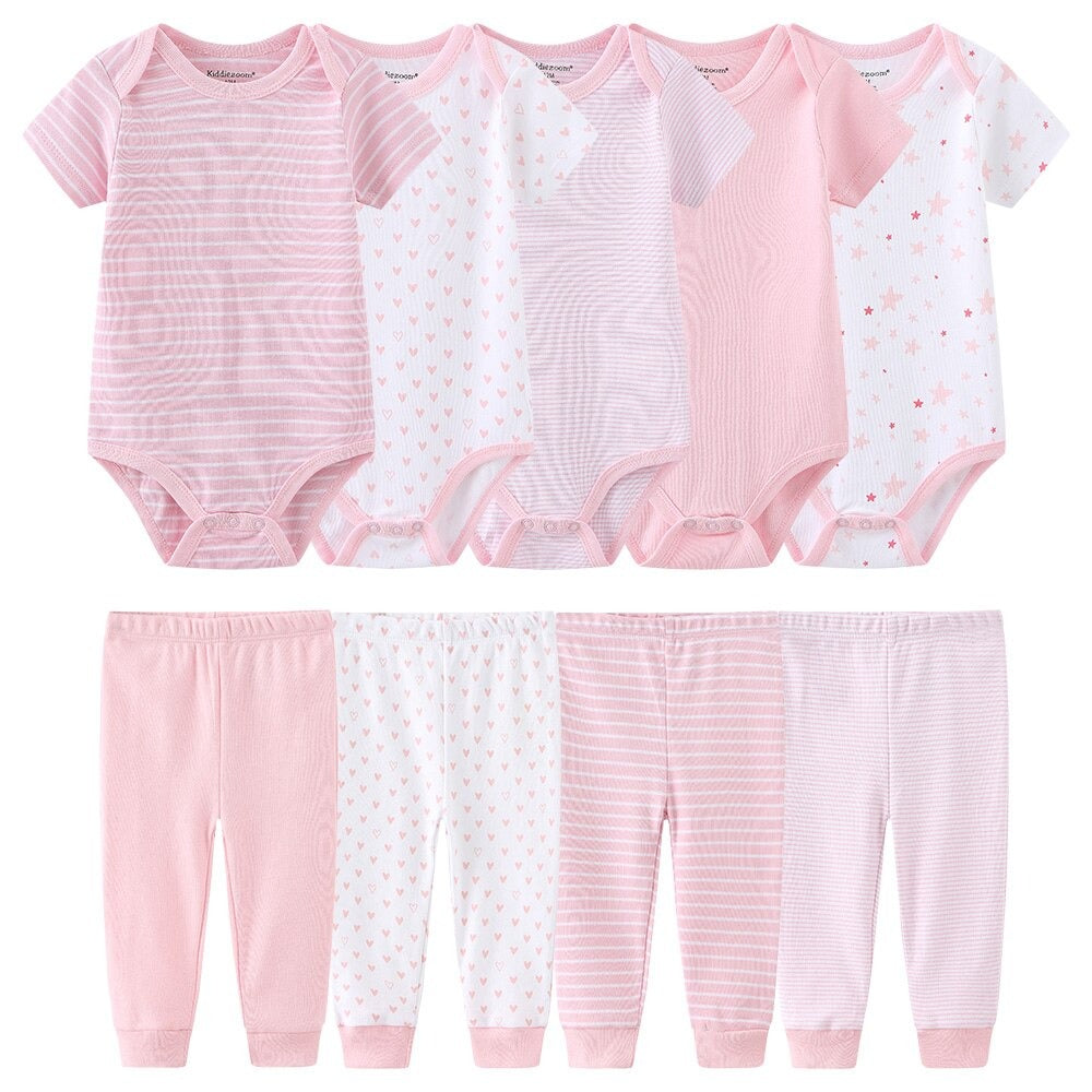 Casual Stripes Pure Cotton Toddler Outfits-Children Cloth Shop