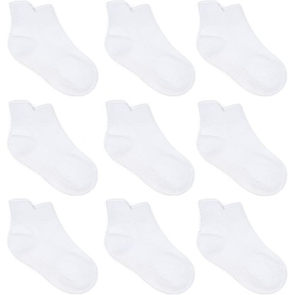 Pack Of 9 Baby Grip Socks With Non Skid Soles for Infants Toddlers And Kids