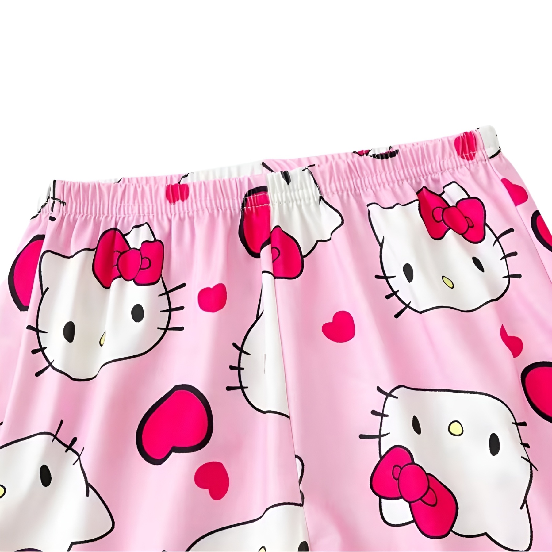 Pajama Set With Kitty Design For Girls