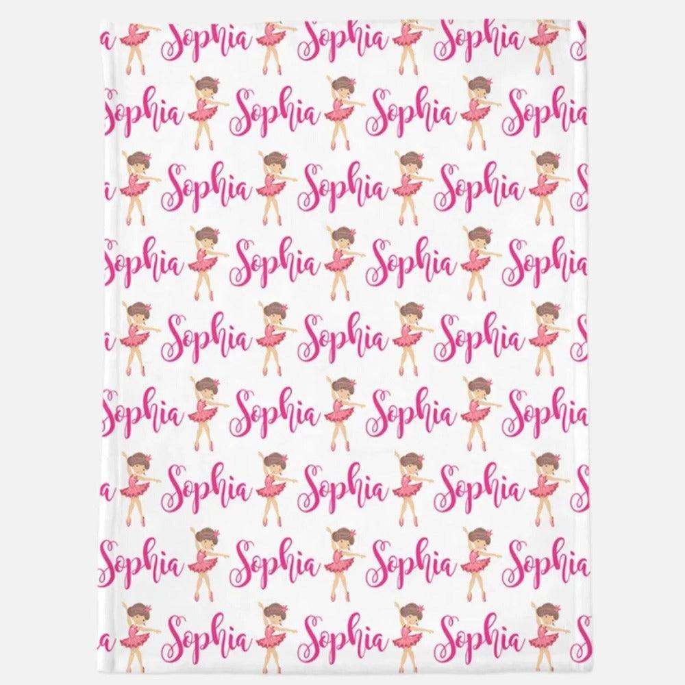 Custom Ballerina Name Blanket-Children Cloth Shop