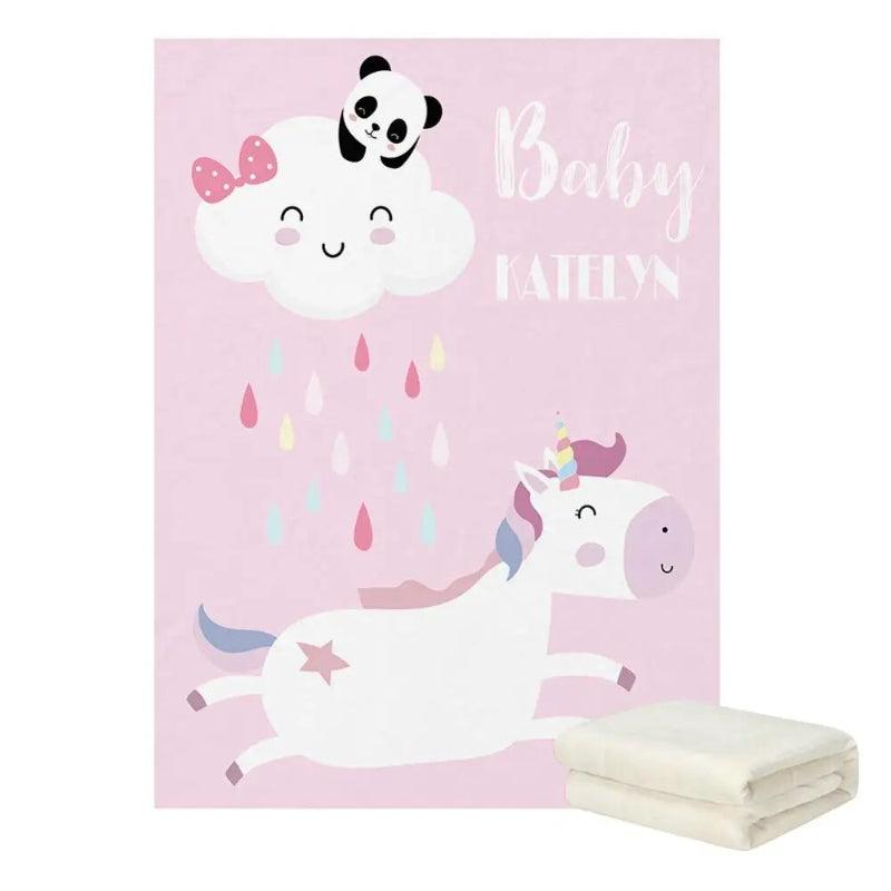 Personalized Unicorn Panda Blanket-Children Cloth Shop