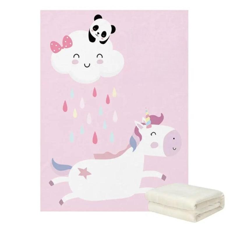 Personalized Unicorn Panda Blanket-Children Cloth Shop