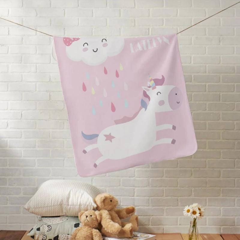 Personalized Unicorn Panda Blanket-Children Cloth Shop