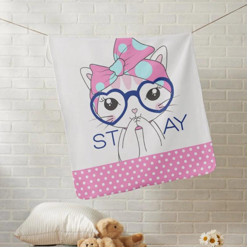 Cat Fleece Blanket – Personalized Coral Throw for Pampered Pets-Children Cloth Shop