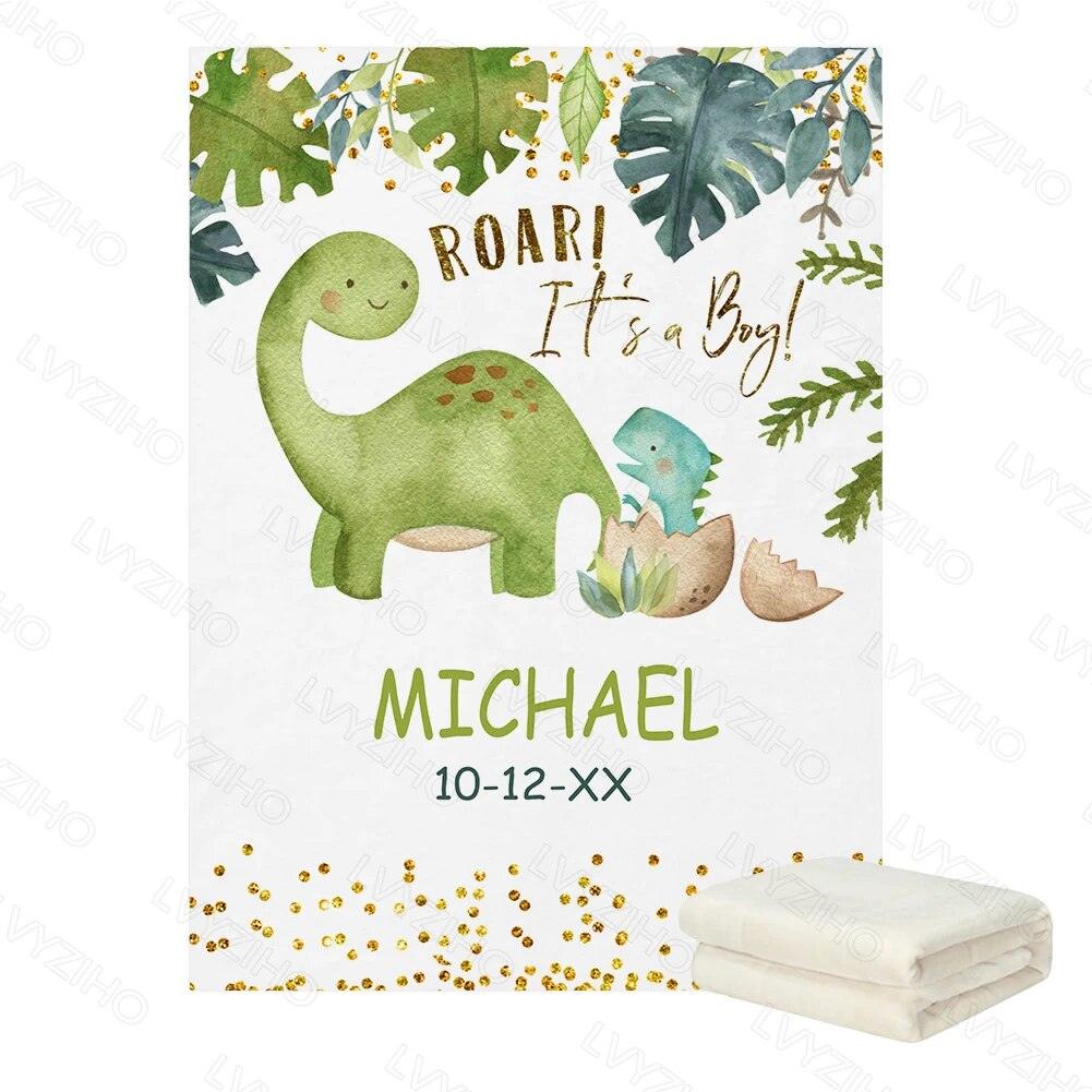 Custom Dinosaur Butterfly Blanket-Children Cloth Shop