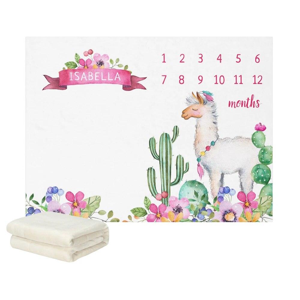 Custom Llama Cactus Blanket-Children Cloth Shop