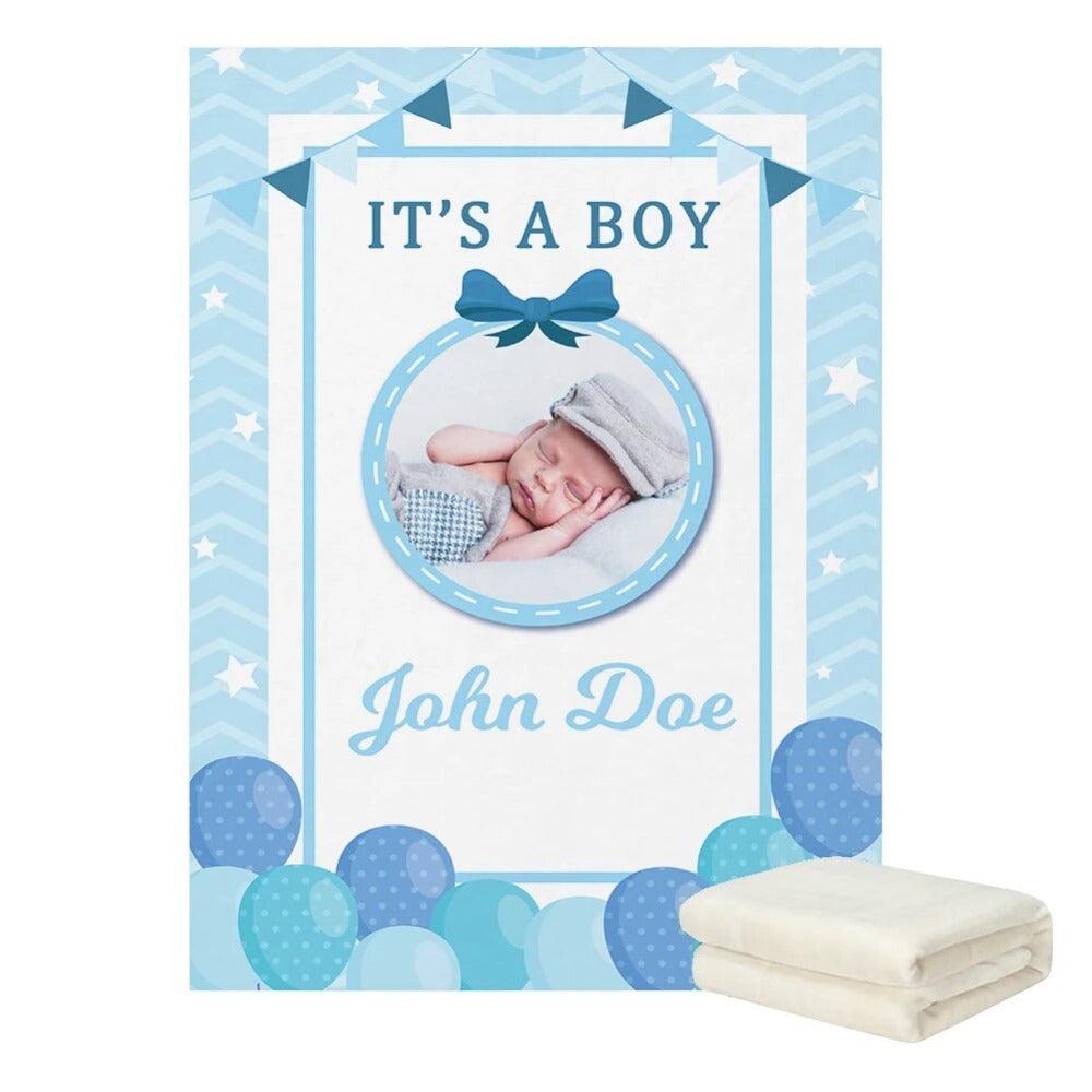 Photo Name Baby Blanket-Children Cloth Shop