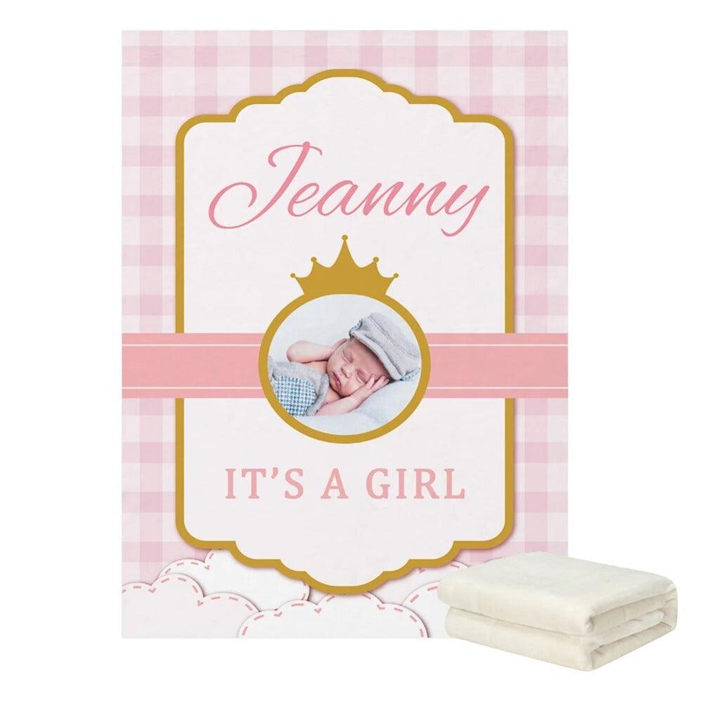 Photo Name Baby Blanket-Children Cloth Shop
