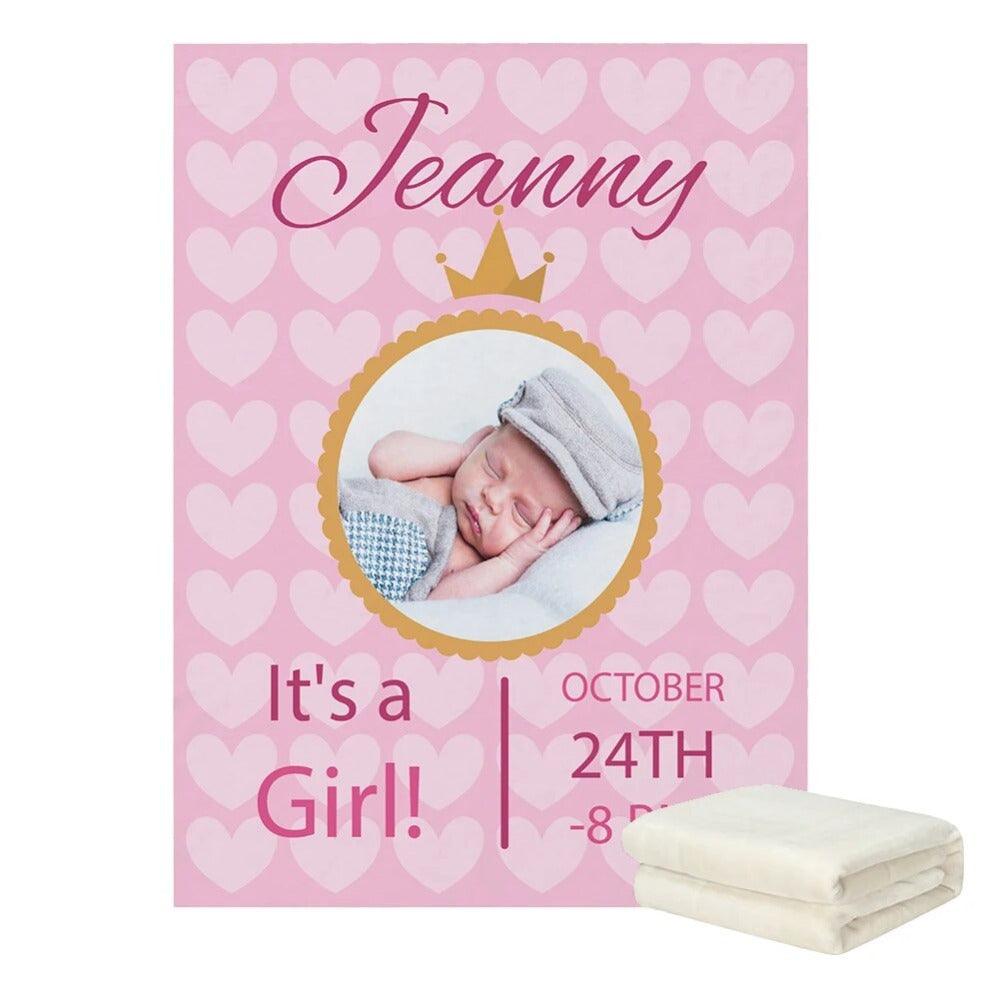 Photo Name Baby Blanket-Children Cloth Shop