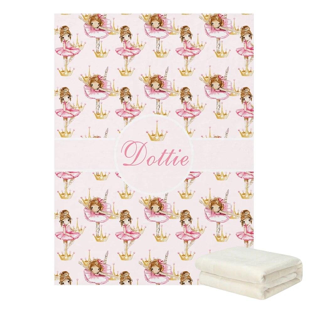 Personalized Ballet Kitten Blanket-Children Cloth Shop