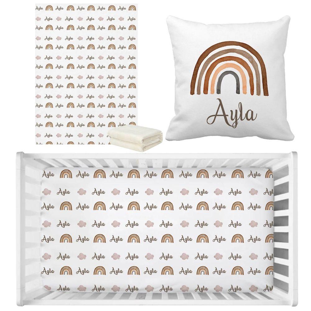 Personalized Boho Rainbow Bedding-Children Cloth Shop