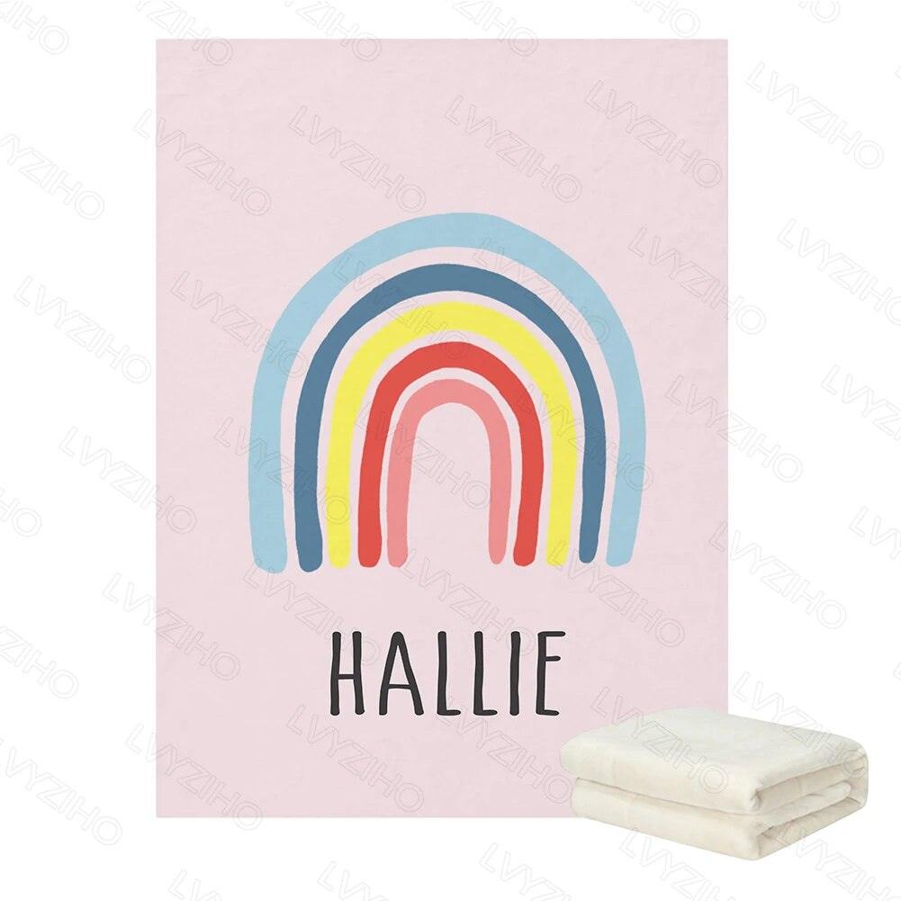 Personalized Llama Rainbow Blanket-Children Cloth Shop