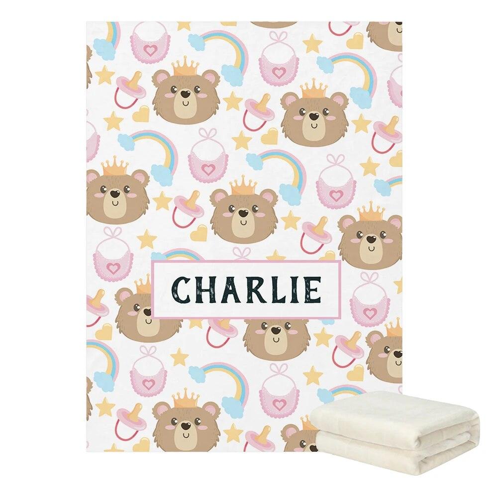 Personalized Rabbit Bear Blanket-Children Cloth Shop